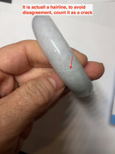 Load image into Gallery viewer, 54.6mm certified 100% natural Type A light gray white purple chubby jadeite jade bangle PH150-4758