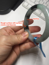 Load image into Gallery viewer, 53mm certified 100% natural Type A icy watery dark green brown jadeite jade bangle AH102-4492