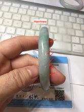 Load image into Gallery viewer, 59.8mm Certified Type A 100% Natural white/purple/green round cut jadeite Jade bangle PE123-0295