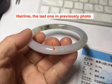 Load image into Gallery viewer, 57.8mm certified Type A 100% Natural light purple brown with red brown floating flowers round cut Jadeite Jade bangle J135-4082