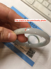 Load image into Gallery viewer, 54.7mm certified 100% natural Type A gray green white purple round cut jadeite jade bangle AA124-4912