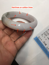 Load image into Gallery viewer, 57.7mm Certified 100% natural Type A dark green white purple jadeite jade bangle AH91-3014