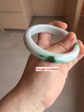 Load image into Gallery viewer, 56.5mm certified Type A 100% Natural sunny green/purple/white(白底青) Jadeite Jade bangle BF141-4072