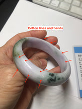 Load image into Gallery viewer, 54.5mm certified 100% natural Type A green light purple Distant Hills in Mist jadeite bangle PA185-4757