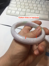 Load image into Gallery viewer, 59.5mm certified 100% natural Type A sunny green/purple white jadeite jade bangle PC197-1217