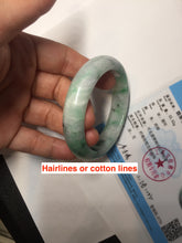 Load image into Gallery viewer, 53.7mm Certified 100% natural Type A sunny green purple jadeite jade bangle BQ33-4150