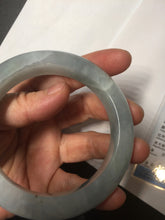Load image into Gallery viewer, 57.5mm certified type A 100% Natural icy watery light green/purple/white Jadeite jade bangle BH138-1314
