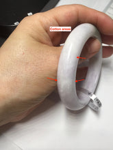 Load image into Gallery viewer, 54mm Certified 100% natural Type A olive green/white/purple/brown(FU LU SHOU) chubby jadeite jade bangle AX96-(5190)