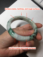 Load image into Gallery viewer, 59mm 100% natural Type A sunny green purple jadeite jade bangle BM74