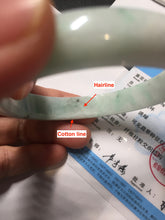 Load image into Gallery viewer, 60mm Certified Type A 100% Natural sunny green white Jadeite bangle PA262-3840