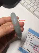 Load image into Gallery viewer, 51.4mm Certified Type A 100% Natural icy watery light green jadeite Jade bangle BK123-3400