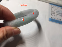 Load image into Gallery viewer, 57.5mm certified 100% natural Type A light green/purple jadeite jade bangle PE9-0311