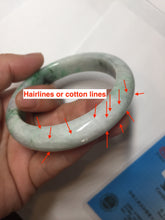 Load image into Gallery viewer, 54.6mm certified Type A 100% Natural sunny green white purple Jadeite Jade bangle BQ46-4148