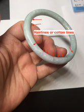 Load image into Gallery viewer, 61mm certified Type A 100% Natural light green light purple round cut Jadeite Jade bangle PH218-3235