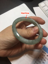 Load image into Gallery viewer, 50mm certified Type A 100% Natural icy watery light green red oval Jadeite Jade bangle BQ8-3804