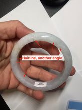 Load image into Gallery viewer, 58mm Certificate icy waterly light purple white orange jadeite jade bangle BF134-2650