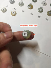 Load image into Gallery viewer, 12.5-13mm Type A 100% Natural icy watery green purple white yellow Jadeite Safety Guardian Button donuts pendant PF2