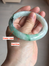 Load image into Gallery viewer, 57mm Certificated sunny green/dark green/white jadeite jade bangle BK119-8242