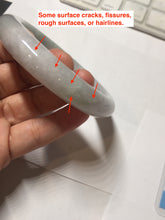 Load image into Gallery viewer, 60.5mm Certified Type A 100% Natural icy watery green/purple chubby Jadeite Jade bangle PB244-9527