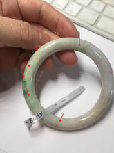 Load image into Gallery viewer, AllaboutjadeCanada.com only 56mm certified Type A 100% Natural sunny green/white/purple/brown(FU LU Shou) round cut Jadeite Jade bangle AF78-8925 Add on item