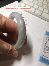 Load image into Gallery viewer, 56.3mm certified 100% natural Type A icy light green/purple jadeite jade bangle PE7-0299