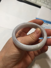 Load image into Gallery viewer, 51.5mm certified 100% Natural type A light purple white Jadeite Jade bangle PA245-4673