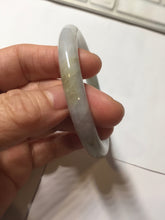 Load image into Gallery viewer, 54mm Certified Type A 100% Natural light green/white round cut Jadeite bangle PA233-9880