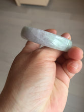 Load image into Gallery viewer, 51.2mm Certified Type A 100% Natural light green purple jadeite jade bangle AA100-9100