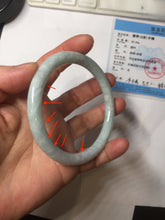 Load image into Gallery viewer, 61mm certified Type A 100% Natural light green light purple round cut Jadeite Jade bangle PH218-3235