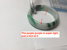 Load image into Gallery viewer, 46.7mm certified Type A 100% Natural sunny green/brown/white(白底青) kids Jadeite Jade bangle/scarf buckle PJ67-0098