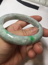 Load image into Gallery viewer, 58mm certified 100% natural type A sunny green/purple/white/gray jadeite jade bangle PJ69-2986