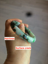 Load image into Gallery viewer, 56.3mm certified 100% natural Type A dark green/sunny green jadeite jade bangle K106-2835
