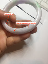 Load image into Gallery viewer, 59.5mm certified 100% natural Type A sunny green/purple white jadeite jade bangle PC197-1217