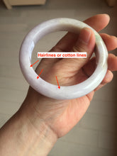 Load image into Gallery viewer, 59.5mm certified 100% natural Type A sunny green/purple white jadeite jade bangle PC198-1215