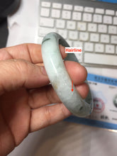 Load image into Gallery viewer, 56.5mm Certified 100% natural Type A light green with green floating flowers jadeite jade bangle PH241-7292