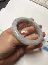 Load image into Gallery viewer, 60.5mm Certified Type A 100% Natural icy watery green/purple chubby Jadeite Jade bangle PB244-9527
