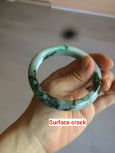 Load image into Gallery viewer, 56.3mm certified 100% natural Type A dark green/sunny green jadeite jade bangle K106-2835