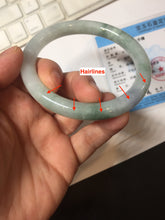 Load image into Gallery viewer, 卖了 59.8mm Certified Type A 100% Natural white/purple/green round cut jadeite Jade bangle PE124-0289