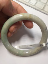 Load image into Gallery viewer, AllaboutjadeCanada.com only 56mm certified Type A 100% Natural sunny green/white/purple/brown(FU LU Shou) round cut Jadeite Jade bangle AF78-8925 Add on item