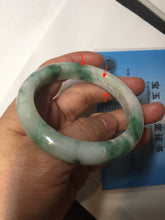 Load image into Gallery viewer, 53.7mm Certified 100% natural Type A sunny green purple jadeite jade bangle BQ35-4145