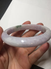 Load image into Gallery viewer, 57.5mm certified 100% natural type A light green/purple/yellow(FU LU SHOU) jadeite jade bangle BN82-8715