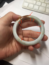 Load image into Gallery viewer, 50mm Certified 100% Natural Type A light green/yellow/brown Maple Syrup Mint Cake jadeite jade bangle BS136-4040