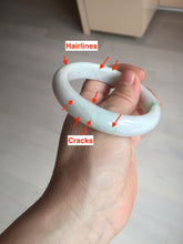 Load image into Gallery viewer, 55.7mm Certified Type A 100% Natural sunny green white Jadeite Jade bangle BP44-3179