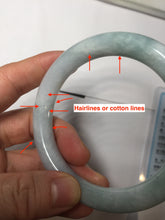Load image into Gallery viewer, 57.8mm Certified Type A 100% Natural Dark Green Blue Gray Black Round Cut Jadeite Jade Bangle BS147-0754