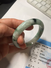 Load image into Gallery viewer, 53.5mm certified type A 100% Natural sunny green light green Jadeite Jade bangle PA261-2991