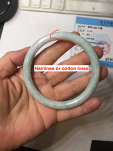 Load image into Gallery viewer, 61mm certified Type A 100% Natural light green light purple round cut Jadeite Jade bangle PH218-3235