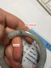 Load image into Gallery viewer, 53.5mm Certified Type A 100% Natural light green purple round cut Jadeite bangle PD203-3923