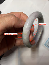 Load image into Gallery viewer, 55.6mm Certified 100% natural Type A sunny Green Yellow Light Purple(Fu Lu Shou) jadeite jade bangle PH249-0511