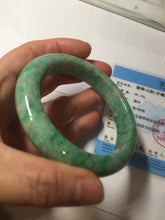 Load image into Gallery viewer, 56.5mm Certified Type A 100% Natural sunny green yellow Jadeite bangle J148-8114