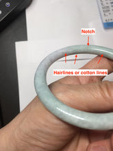 Load image into Gallery viewer, 61mm certified Type A 100% Natural light green light purple round cut Jadeite Jade bangle PH218-3235